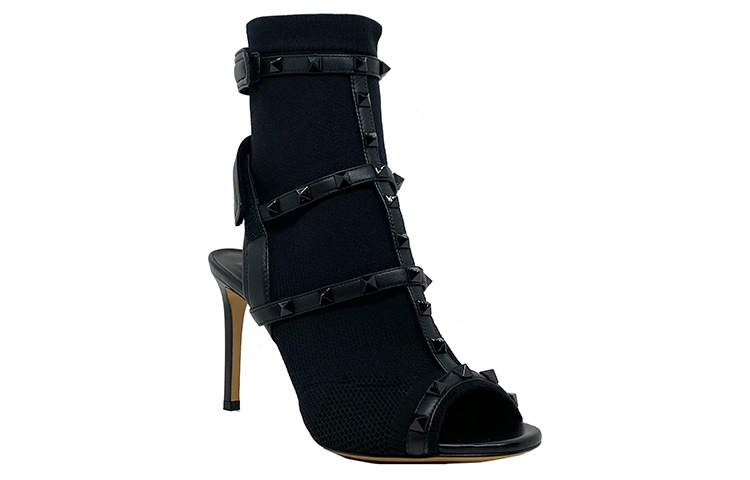 Lookbook (Women) Valentino Leather Stiletto 'Fashion Sandal Black' RW2S0J85UDI0NO