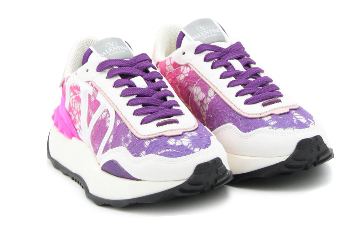 (W) Valentino Low-Top Sneaker 'Pink Purple White' 圖 4