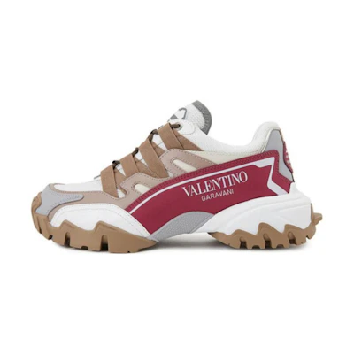 (W) Valentino Low 'White Brown Red'