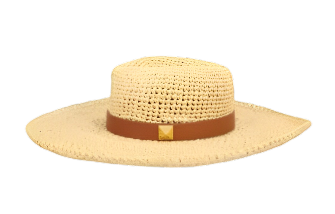 Order (W) Valentino Elegan Minimalis Vintage Beige Topi Fedora. 2W2HAA82NFP43S