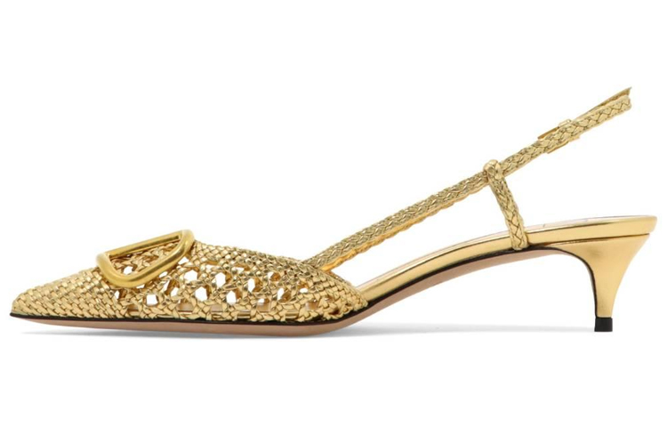 (W) Valentino Nappa Leather Pump 'Gold'