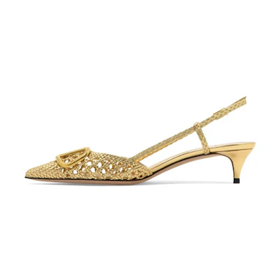 (W) Valentino Nappa Leather Pump 'Gold'