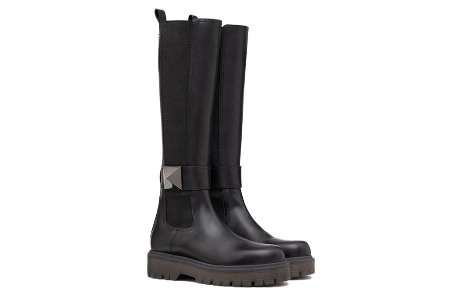 (W) Valentino One Stud 45mm Boot 'Black' 圖 2