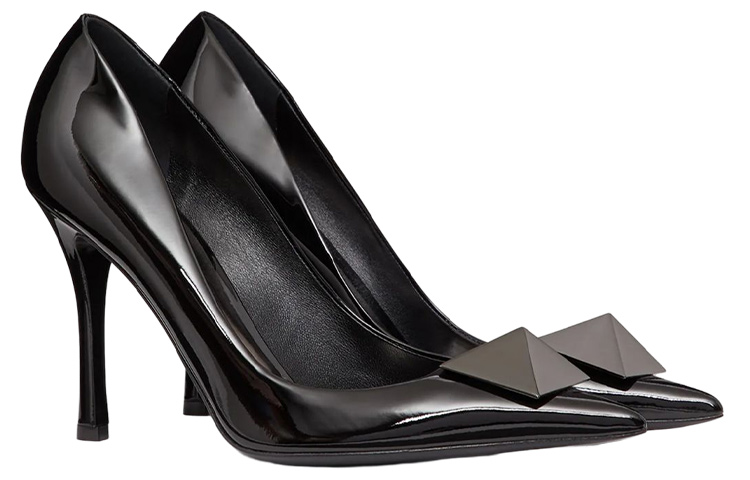 (W) Valentino One Stud 'Black Patent Leather' 圖 2