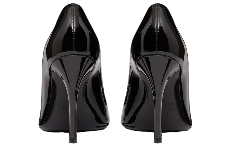 (W) Valentino One Stud 'Black Patent Leather' 圖 4
