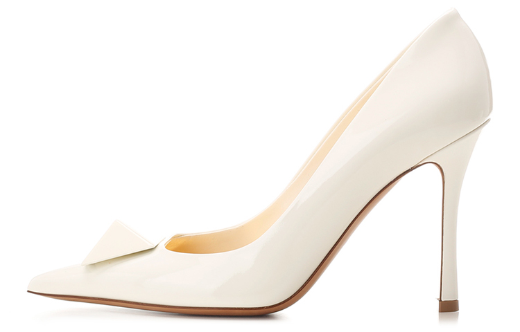 (W) Valentino One Stud 'White Patent'