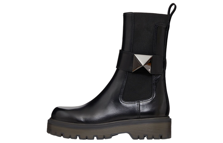 (W) Valentino One Stud Chelsea Boot 'Black'