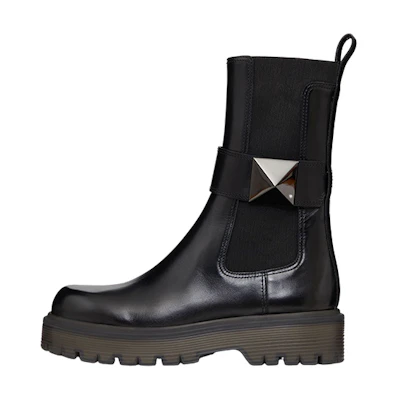 (W) Valentino One Stud Chelsea Boot 'Black'