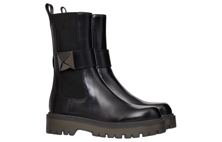 (W) Valentino One Stud Chelsea Boot 'Black' 圖 3