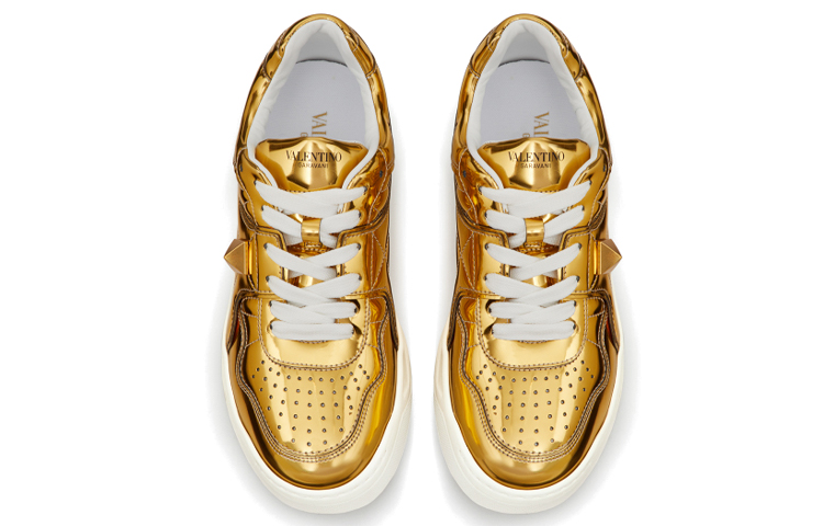 Lookbook (Women) Valentino One Stud Low 'Mirror - Gold' WW0S0CS4-FAR-KM5