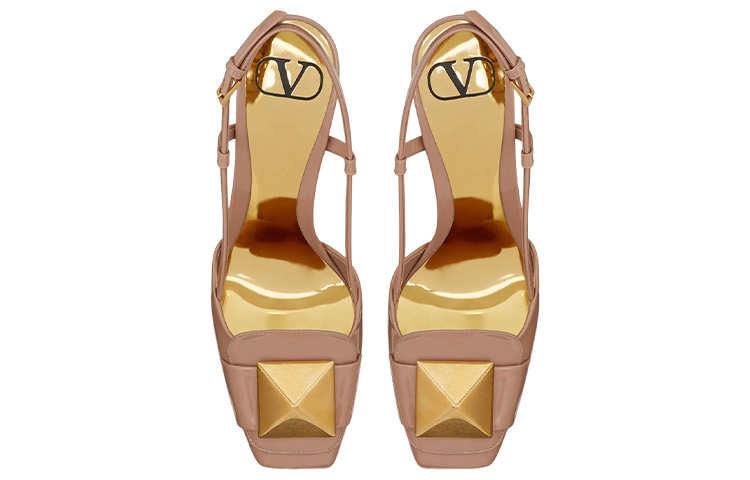 Shop (W) Valentino One Stud Sandal 'Rose Aubergine' Wanita 1W2S0ER2LAFGF9