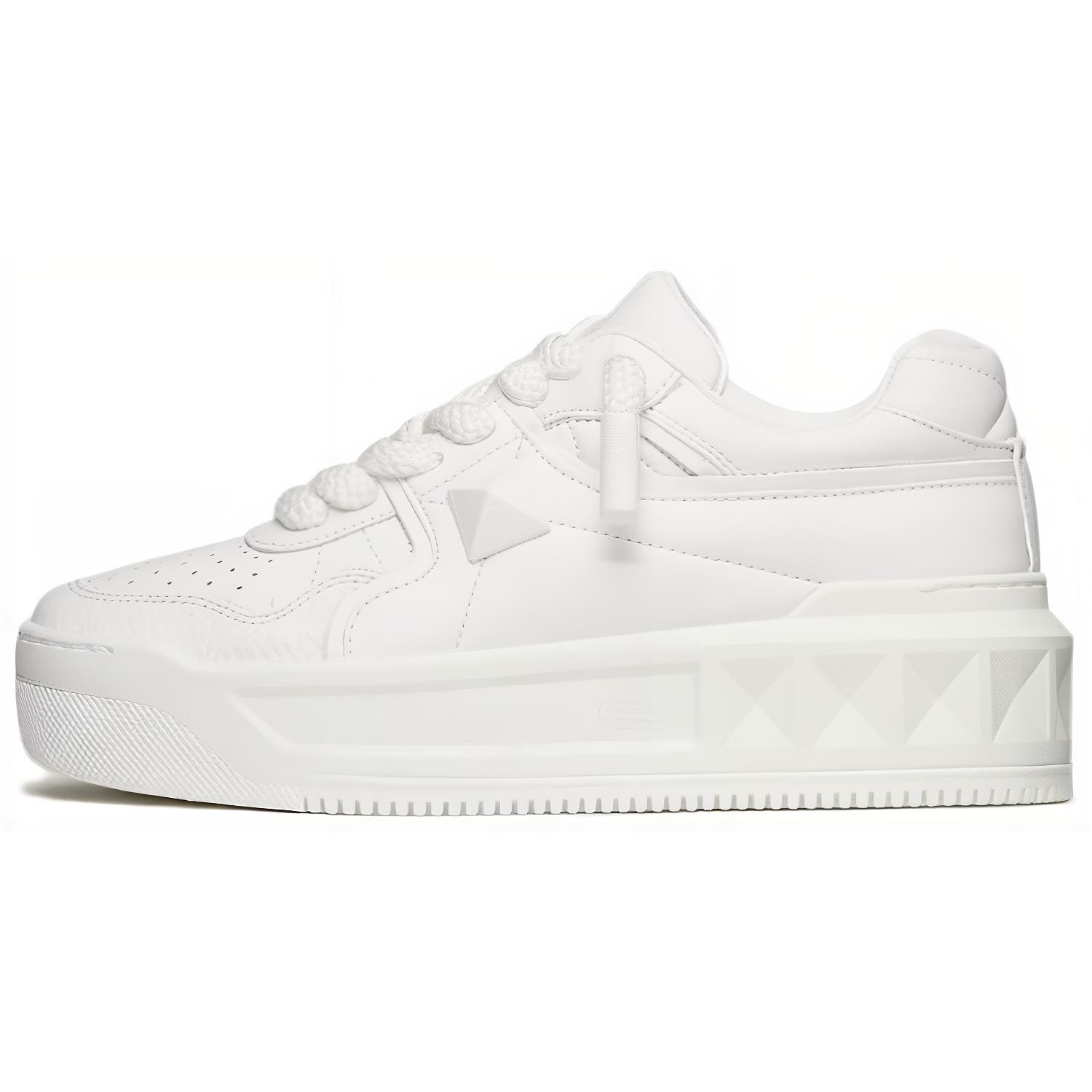 (Women) Valentino One Stud XL 'White Leather Low Top' 1W0S0FQ4XTM0BO