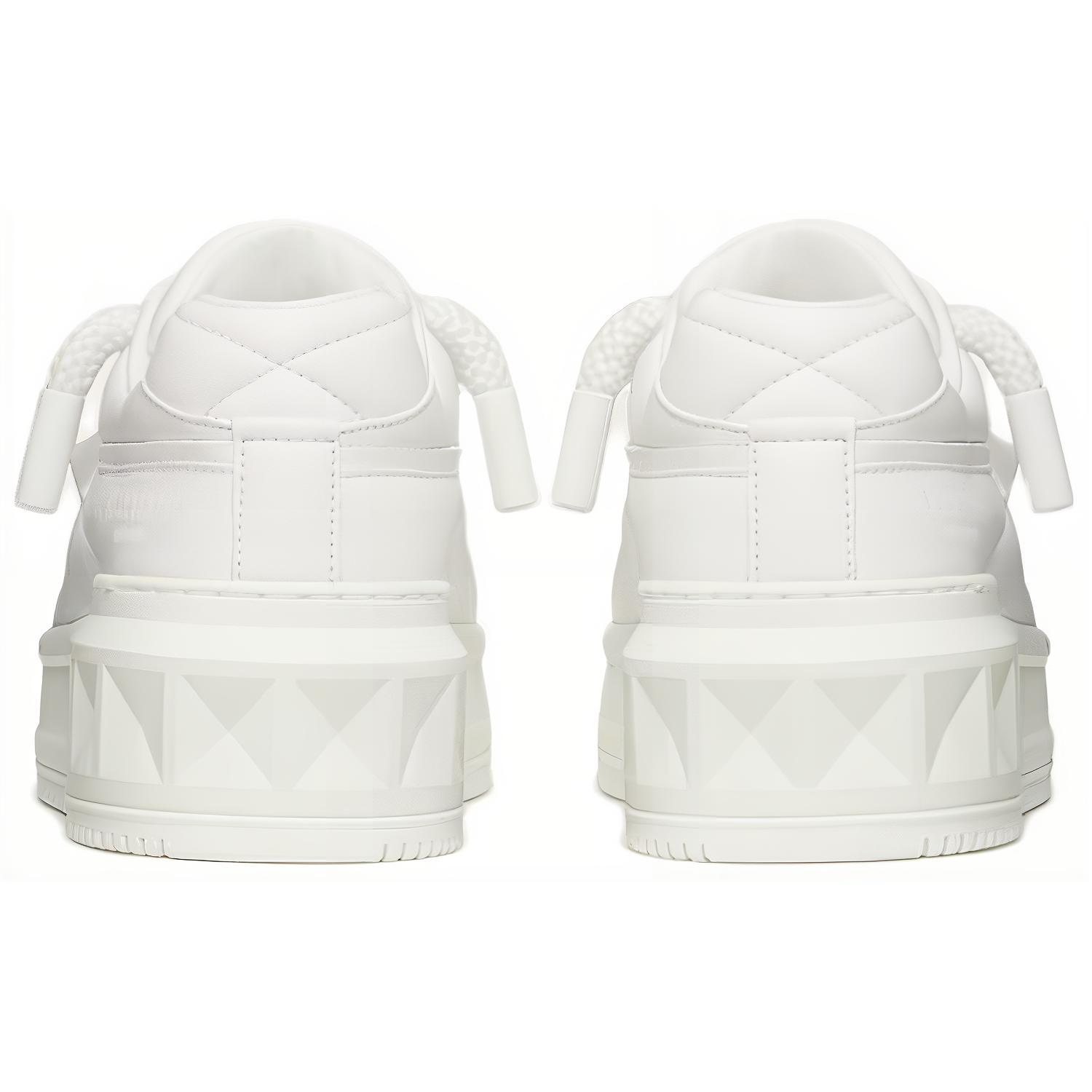 Purchase (W) Valentino One Stud XL 'Zapatillas Bajas de Cuero Blanco' 1W0S0FQ4XTM0BO