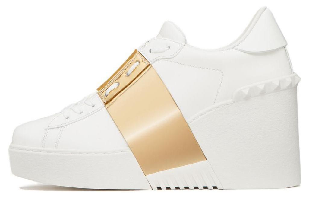 (W) Valentino Open 'Metallic Gold Strap White'