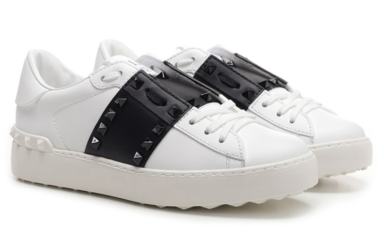 Lookbook (W) Valentino Open系列 铆钉拼色白配色 SW2S0A01LTUA01