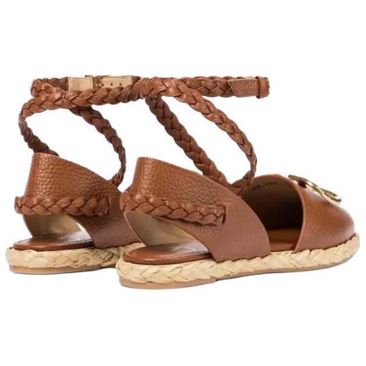 (W) Valentino Open Band Calfskin Sports Sandals 'Brown' 圖 5
