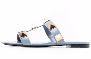 (Women) Valentino Open Flat Sandal 'Blue Comfort' WW2S0BU9ZWM56Y (Women) Valentino Open Flat Sandal 'Blue Comfort' WW2S0BU9ZWM56Y