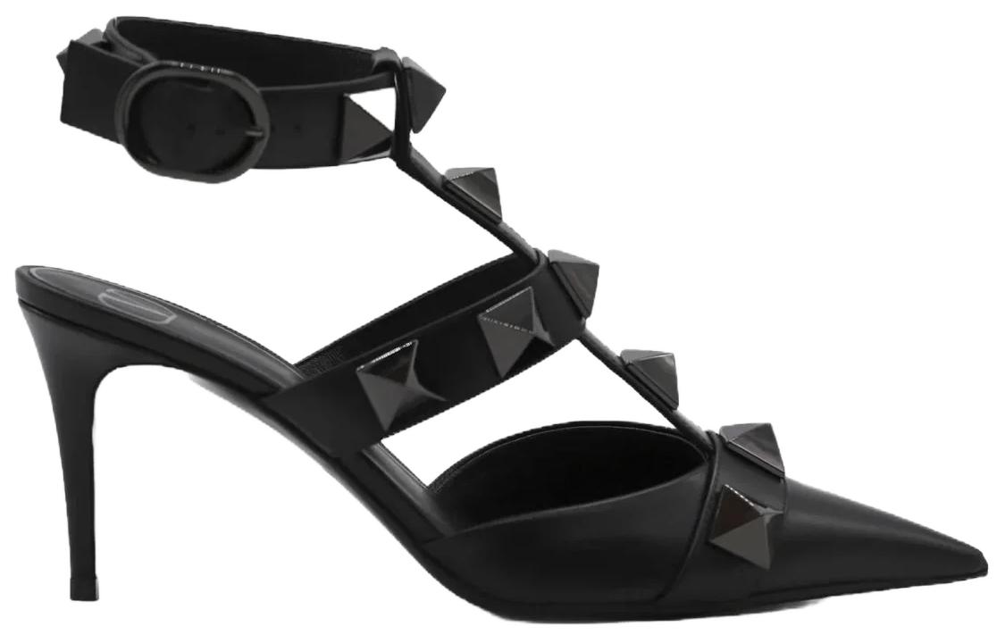 Order (W) (レディース) ヴァレンティノ オープン ローヒール 'ブラックレザー' WW2S0CB2GWI0NO WW2S0CB2GWI0NO