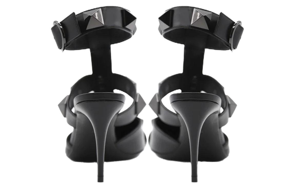 Shop (W) (レディース) ヴァレンティノ オープン ローヒール 'ブラックレザー' WW2S0CB2GWI0NO WW2S0CB2GWI0NO