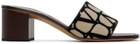 Order (Women) Valentino Open Toe Chunky Heel Sandal 'Brown' 2W0S0GS7WIC6ZN