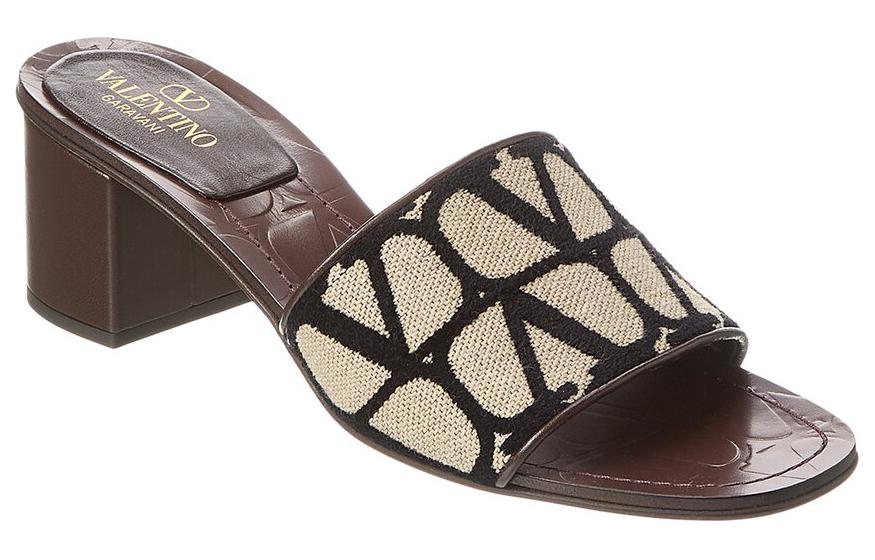 Lookbook (Women) Valentino Open Toe Chunky Heel Sandal 'Brown' 2W0S0GS7WIC6ZN