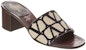 (W) Valentino Sandal Tumit Tebal Hujung Terbuka 'Coklat' 2W0S0GS7WIC6ZN