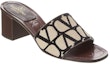 Lookbook (W) Valentino Sandal Tumit Tebal Hujung Terbuka 'Coklat' 2W0S0GS7WIC6ZN