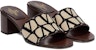 (W) Valentino Sandal Tumit Tebal Hujung Terbuka 'Coklat' 2W0S0GS7WIC6ZN