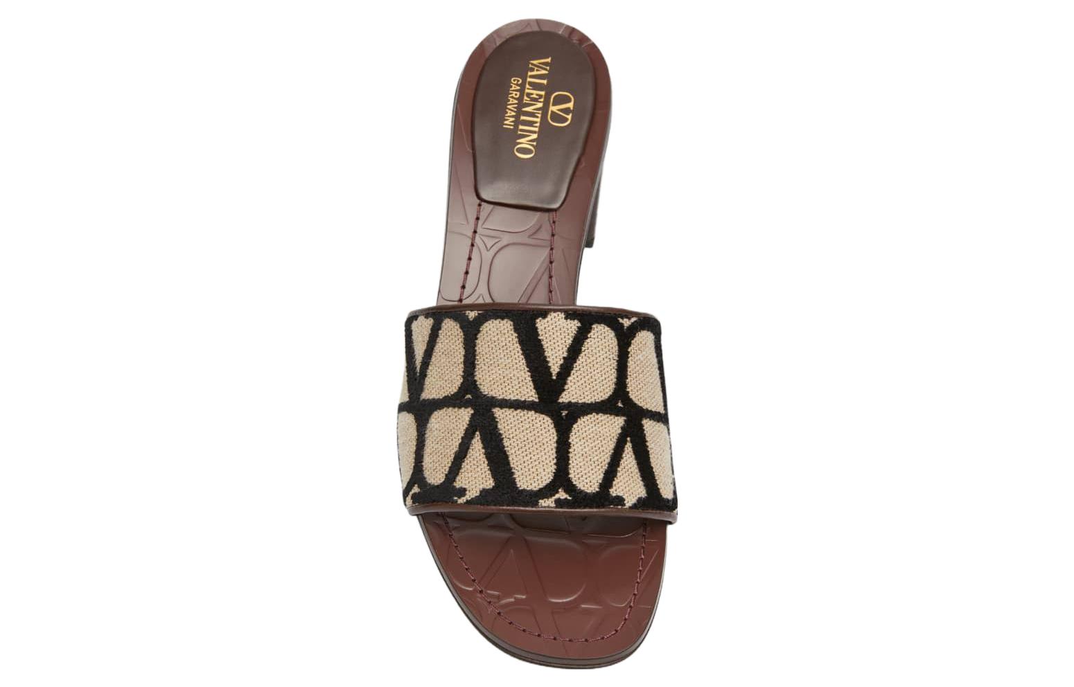Purchase (Women) Valentino Open Toe Chunky Heel Sandal 'Brown' 2W0S0GS7WIC6ZN