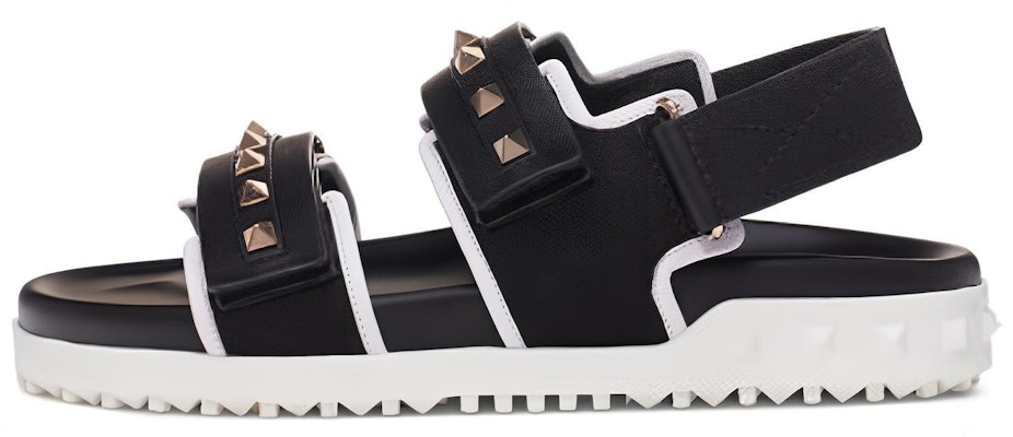 (Women) Valentino Open Toe Flat Fashion Slide 'Black Magic Tape' TW2S0V11VRTNER Buy (Women) Valentino Open Toe Flat Fashion Slide 'Black Magic Tape' TW2S0V11VRTNER