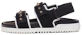 (Women) Valentino Open Toe Flat Fashion Slide 'Black Magic Tape' TW2S0V11VRTNER