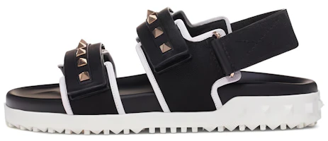 (Women) Valentino Open Toe Flat Fashion Slide 'Black Magic Tape' TW2S0V11VRTNER (Women) Valentino Open Toe Flat Fashion Slide 'Black Magic Tape' TW2S0V11VRTNER