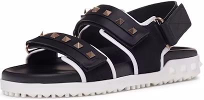 Lookbook (W) Valentino Offene Zehensandale Flat Fashion Slide ''Black Magic Tape'' TW2S0V11VRTNER
