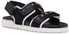 (Women) Valentino Open Toe Flat Fashion Slide 'Black Magic Tape' TW2S0V11VRTNER