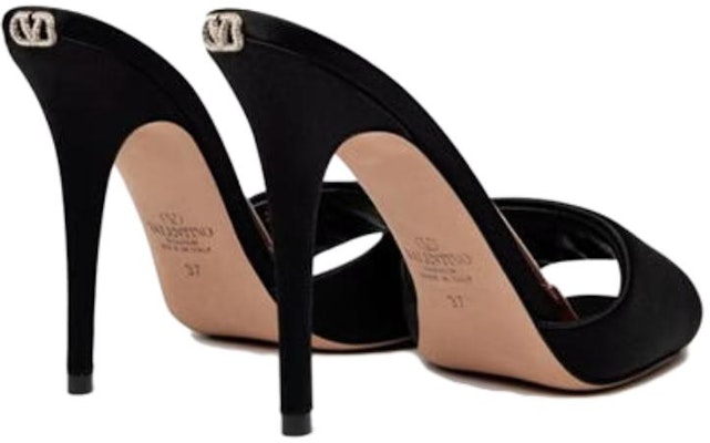 (Women) Valentino Open Toe Heeled Slide 'Black' 3W2S0HG9PZI0NO Purchase (Women) Valentino Open Toe Heeled Slide 'Black' 3W2S0HG9PZI0NO