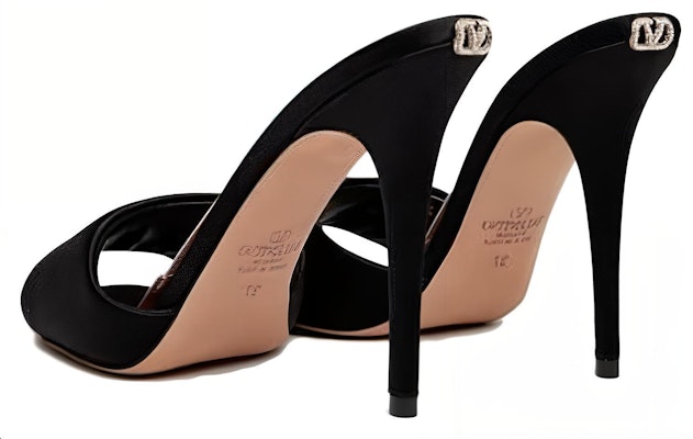(Women) Valentino Open Toe Heeled Slide 'Black' 3W2S0HG9PZI0NO Details for (Women) Valentino Open Toe Heeled Slide 'Black' 3W2S0HG9PZI0NO