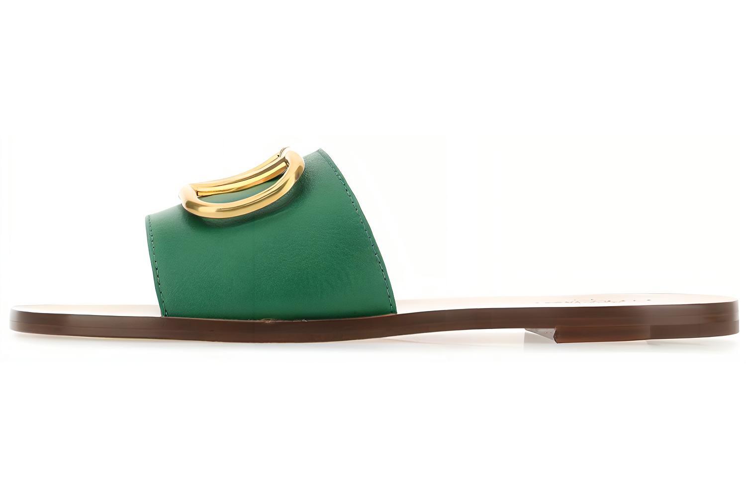 (W) Valentino Open Toe Slide 'Green Fashion'