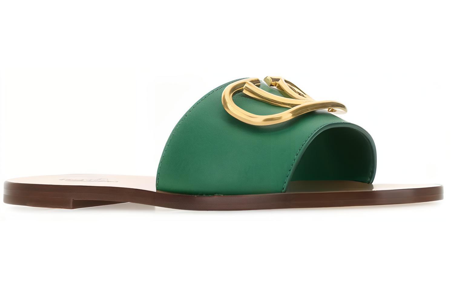 (W) Valentino Open Toe Slide 'Green Fashion' 圖 3
