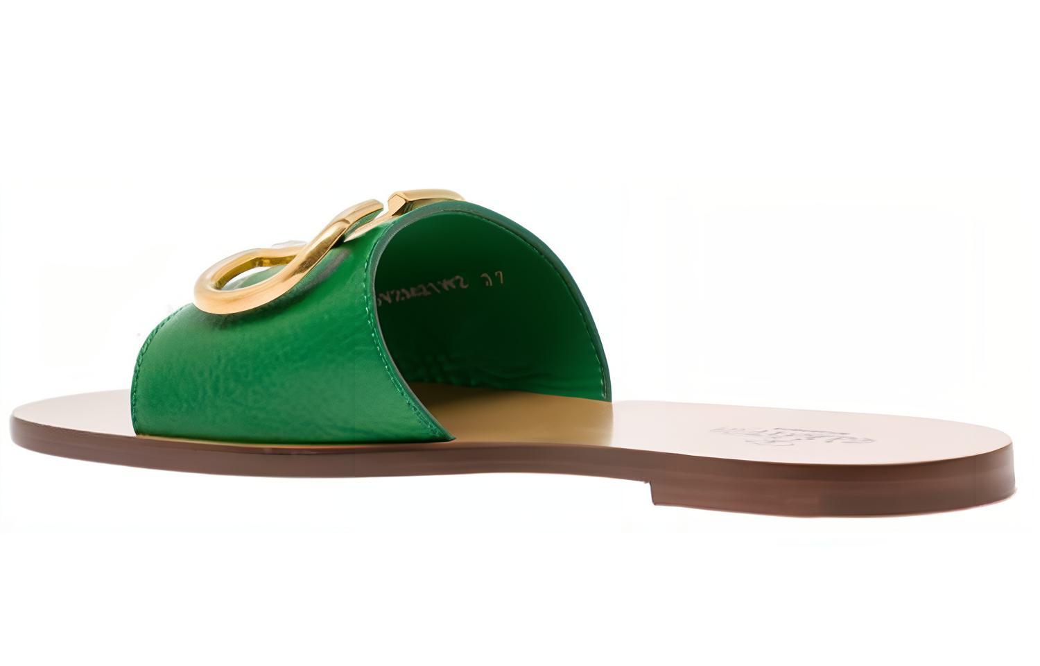 (W) Valentino Open Toe Slide 'Green Fashion' 圖 4