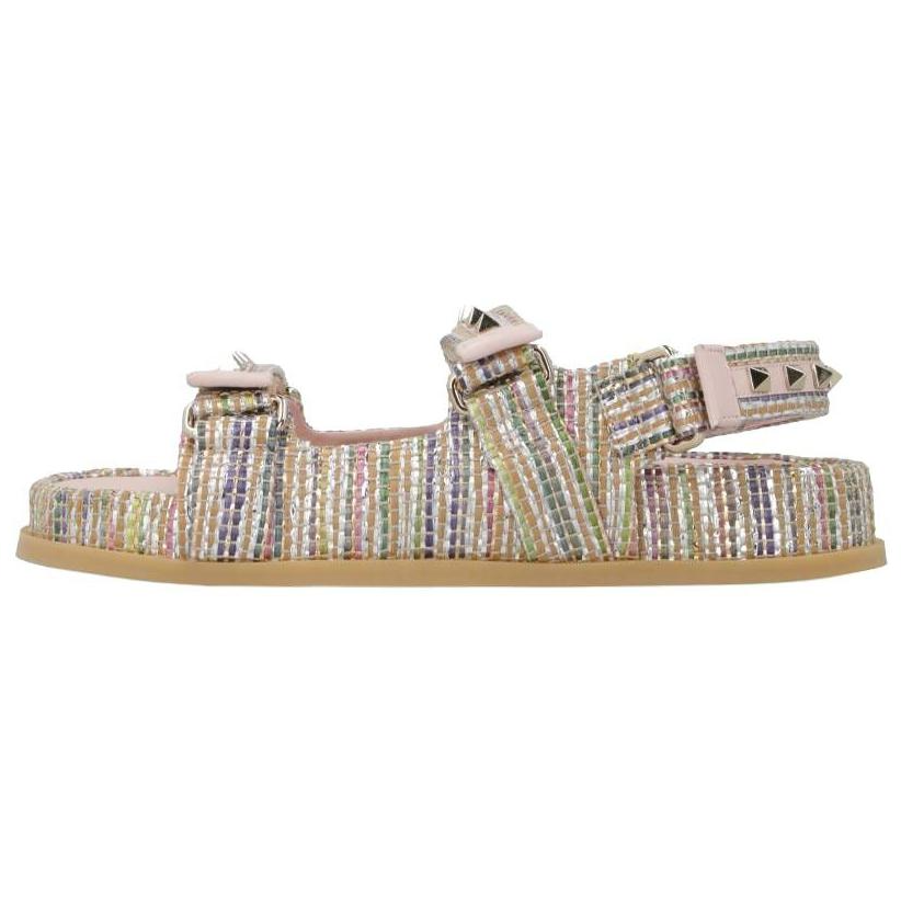 (W) Valentino Open Toe Velcro Slide 'Multi-Color'