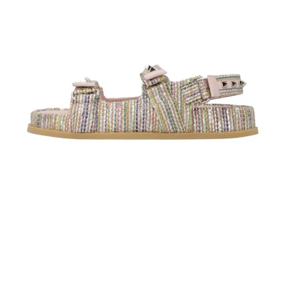 (W) Valentino Open Toe Velcro Slide 'Multi-Color'