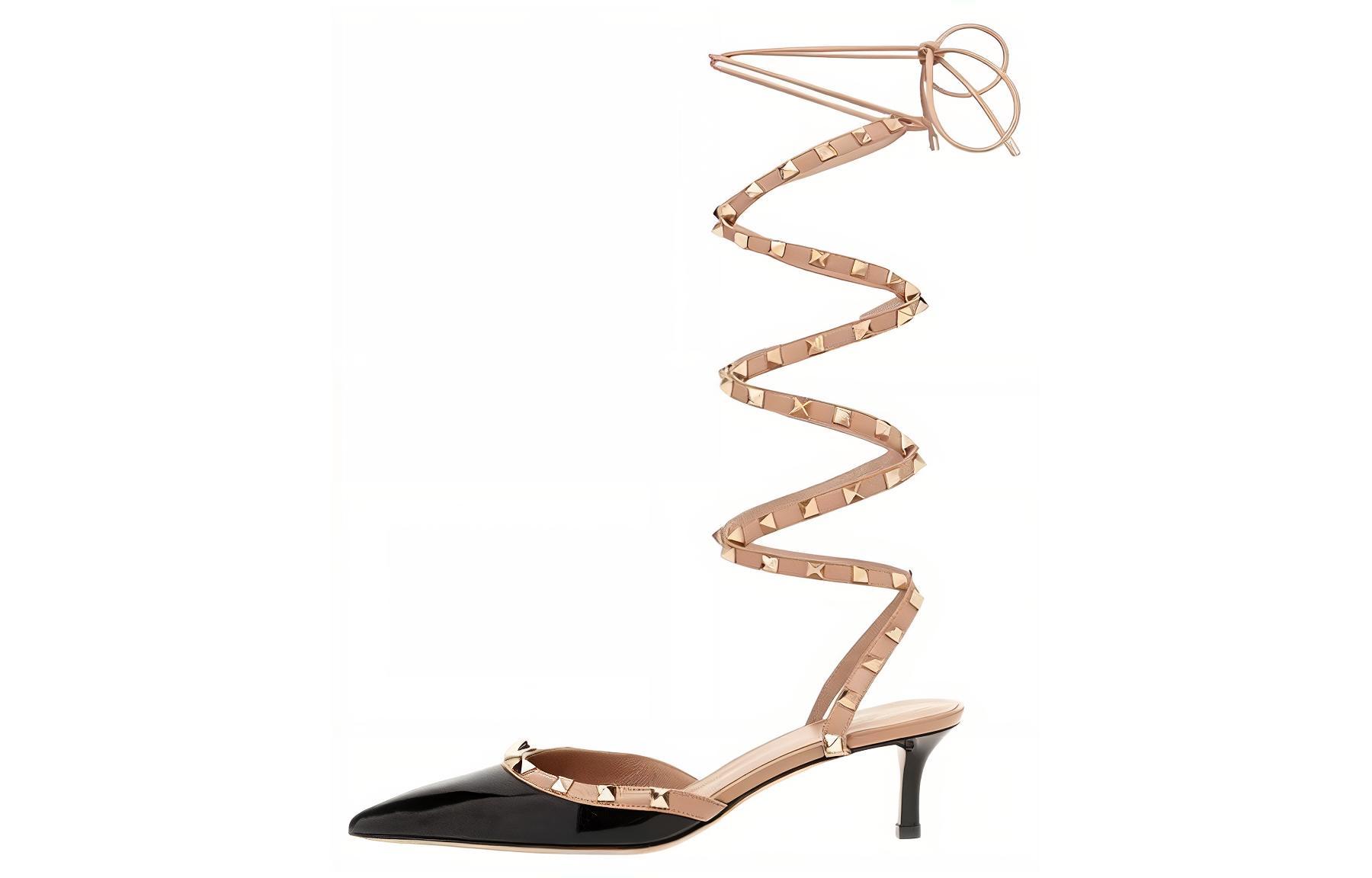 (Women) Valentino Patent Leather 5cm 'Black' 'Comfort Fashion Stiletto' 3W2S0HP3VNWN71