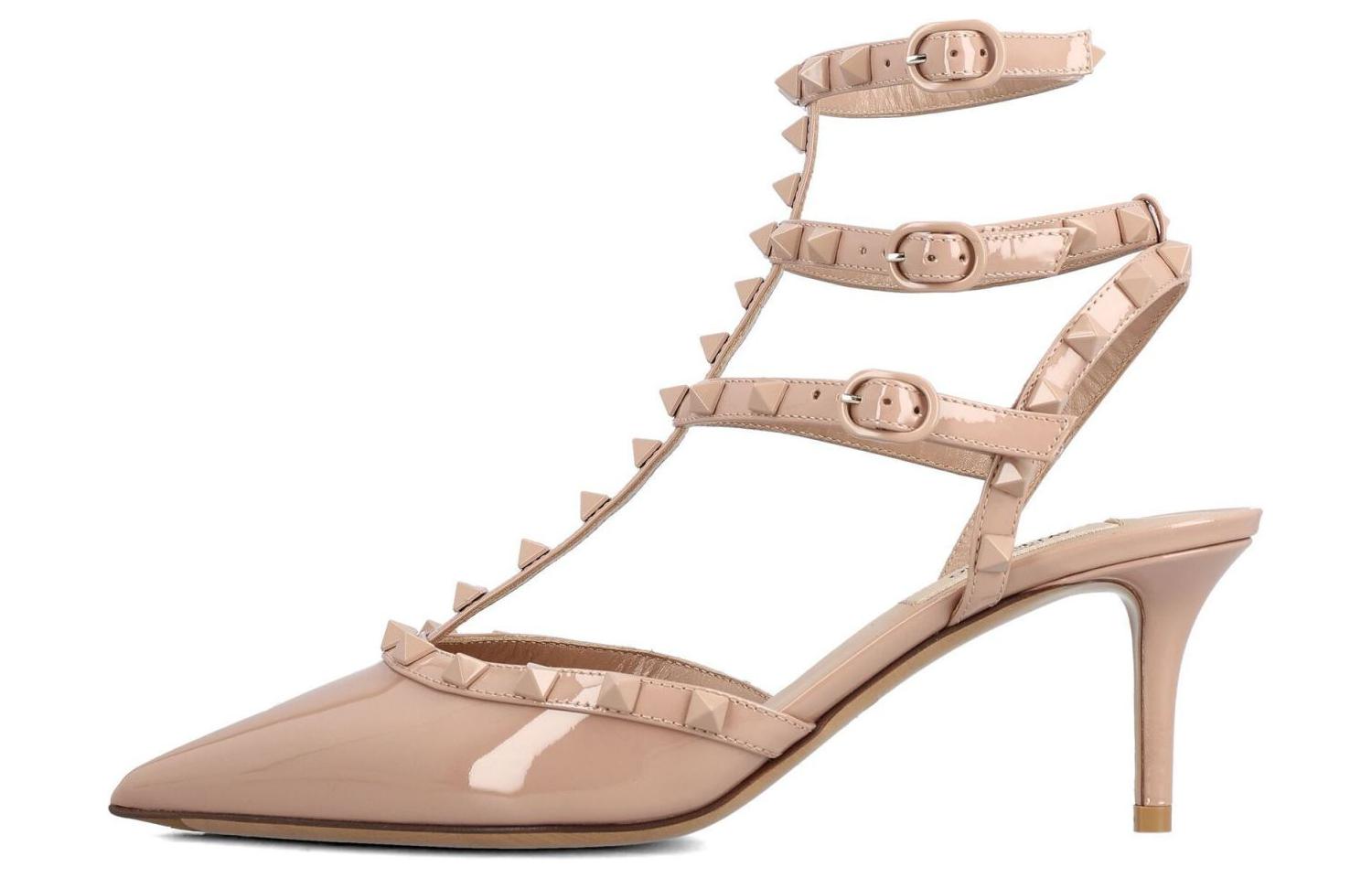 (Women) Valentino Patent Leather 'Simple Comfort Nude Kitten Heels' 3W0S0375YPXGF9