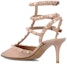 Lookbook (W) Valentino Kulit Berkilat 'Simple Comfort Nude Kitten Heels'. 3W0S0375YPXGF9