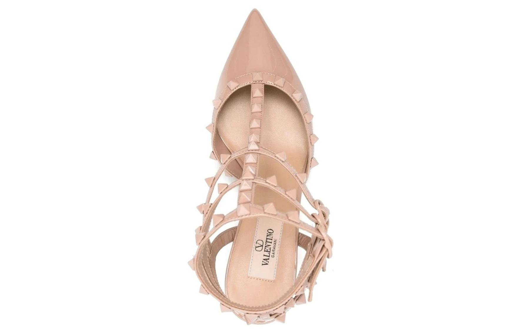 Shop (W) Valentino Kulit Berkilat 'Simple Comfort Nude Kitten Heels'. 3W0S0375YPXGF9