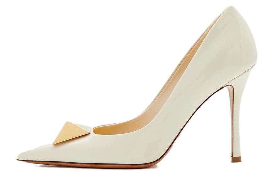 (W) Valentino Patent Leather High Heel 'Beige'