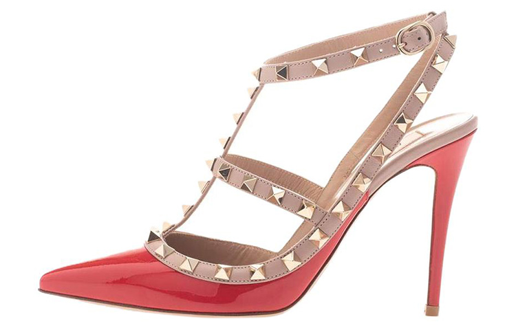 (Women) Valentino Patent Leather Pointed-Toe Pump 10cm 'Buckle Stiletto Red' TW2S0393VNW95B