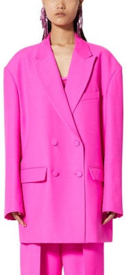 (W) Valentino 粉紅PP雙排扣西裝外套FW22寬鬆版型 粉紅色 1B0CE2X51CFUWT Lookbook (W) Valentino 粉紅PP雙排扣西裝外套FW22寬鬆版型 粉紅色 1B0CE2X51CFUWT