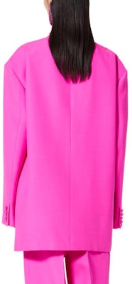 (W) Valentino 粉紅PP雙排扣西裝外套FW22寬鬆版型 粉紅色 1B0CE2X51CFUWT Shop (W) Valentino 粉紅PP雙排扣西裝外套FW22寬鬆版型 粉紅色 1B0CE2X51CFUWT