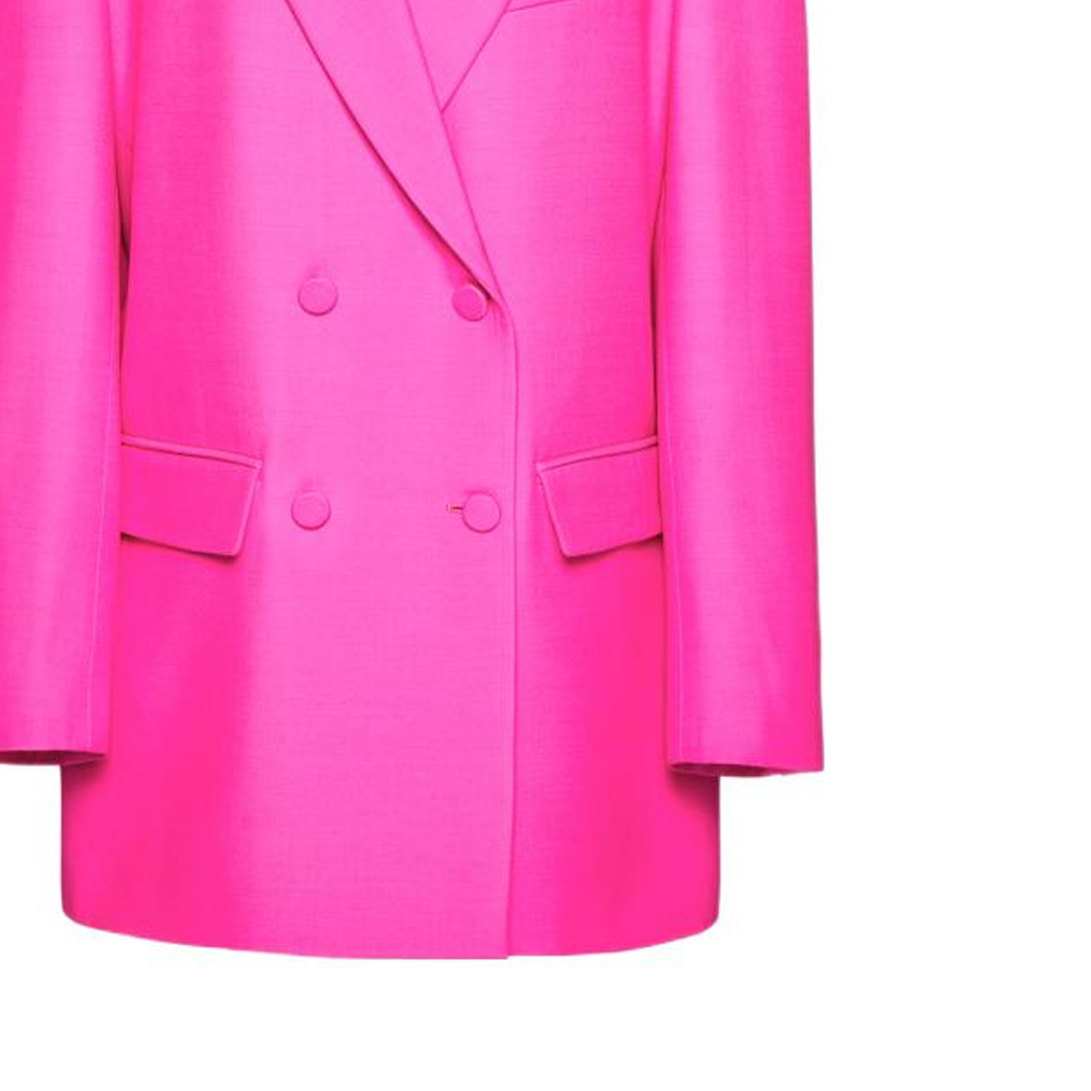 Sizing (W) Valentino 粉紅PP雙排扣西裝外套FW22寬鬆版型 粉紅色 1B0CE2X51CFUWT